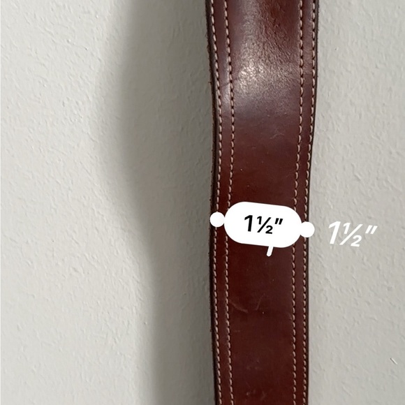 Joan & David Belt Rustic Cowgirl Durable Brown Brass Tone hardware Small 26-28 - Picture 3 of 13